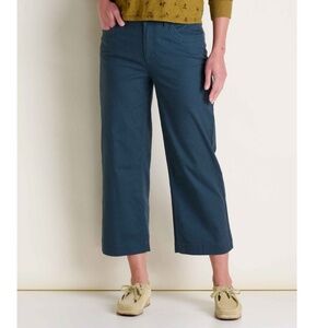 Toad&co Earthworks Wide Leg Pant, navy, size 4